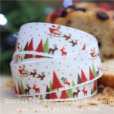 Christmas Charm Ribbon - Winter Scene